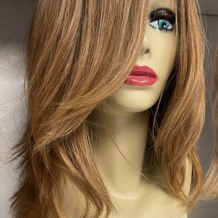 Custom Human Hair Hand Tied Form Fitted to Client.  Color Highlights to Spec.  Medical wig cranial prosthesis